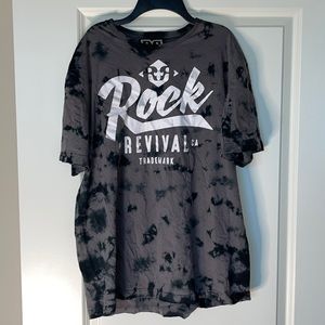 Rock Revival tie-dye black and grey Mens Large Shirt